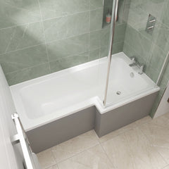 [BBSS1585R] Contemporary Square Shower Bath - Choose Size and Orientation - Lifestyle 1