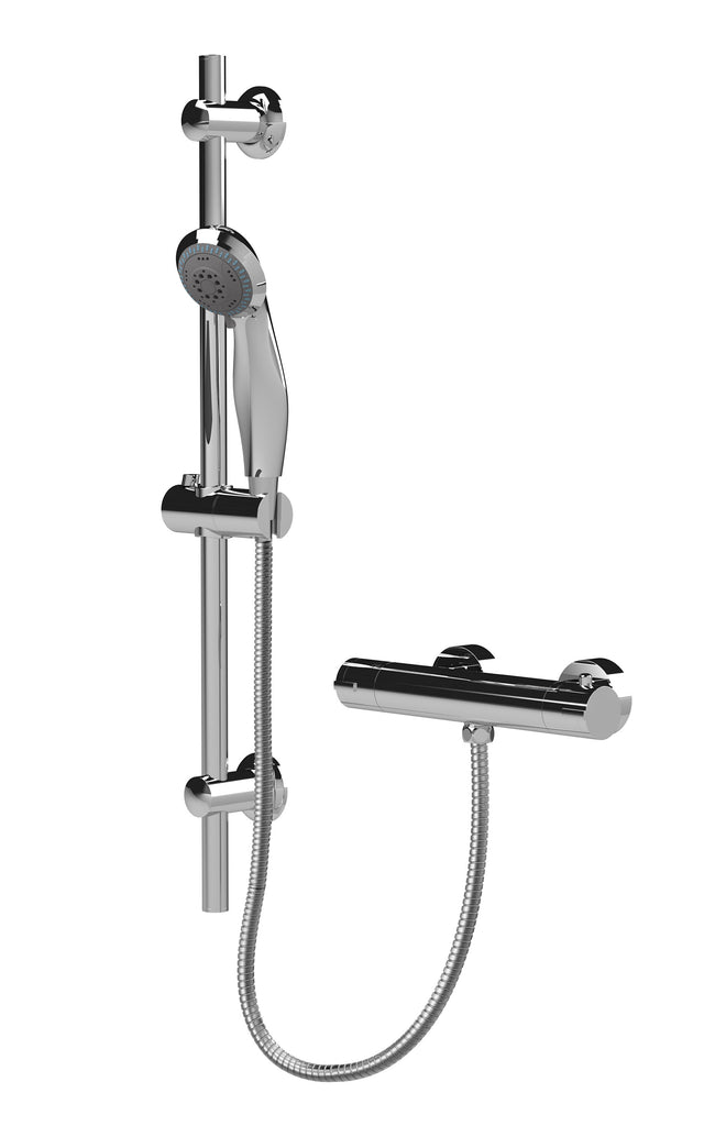 [BBV028K] Round Bar Valve and Slide Rail Shower Kit - Chrome - Balterley - Cutout