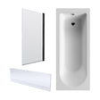 [BBZSE047] Round Single Ended 1700x750 Shower Bath Set -Front Panel, Screen, Fixings & Leg Set - Cutout
