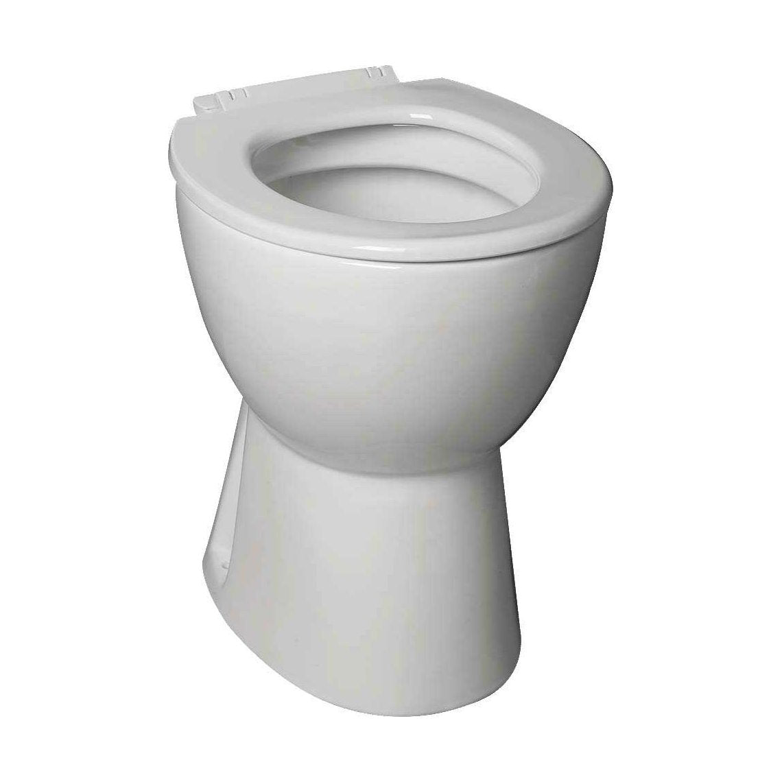 [BC001-R] Contemporary Close-Coupled Toilet Soft-Close Seat 495mm – White - Cutout