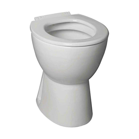 [BC001-R] Contemporary Close-Coupled Toilet Soft-Close Seat 495mm – White - Cutout
