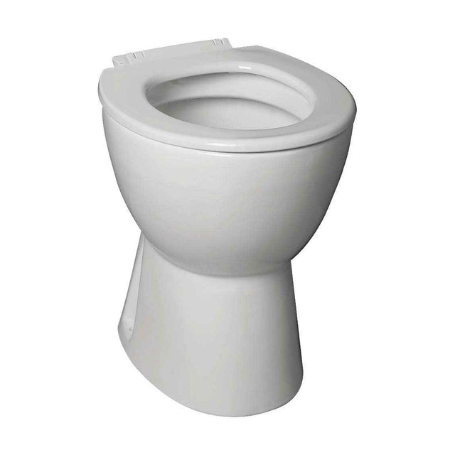 [BC001-R] Contemporary Close-Coupled Toilet Soft-Close Seat 495mm – White - Cutout