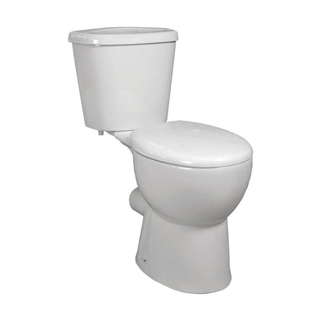 [BC701RH] Contemporary Close-Coupled Toilet Soft-Close Seat 670mm – White - Cutout