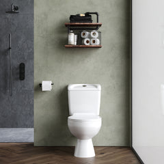 [BCAD150] Anslow Compact Close-Coupled Toilet & Cistern with Standard Seat - White Ceramic, 748 x 382mm - Lifestyle 1