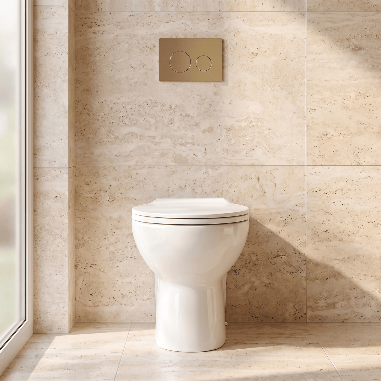 [BCBW002P] Contemporary Back to Wall Toilet Pan, White Ceramic Modern Bathroom WC, Compact Design, 410mm x 355mm by Balterley - Silo