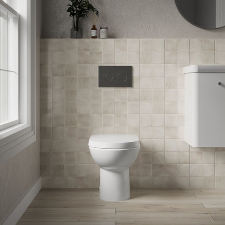 [BCBW005P] D-Shape Back To Wall Toilet Pan   - 400mm x 375mm x 535mm - Lifestyle 1