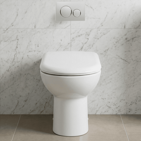 [BCBW005P] D-Shape Back To Wall Toilet Pan   - 400mm x 375mm x 535mm - Silo
