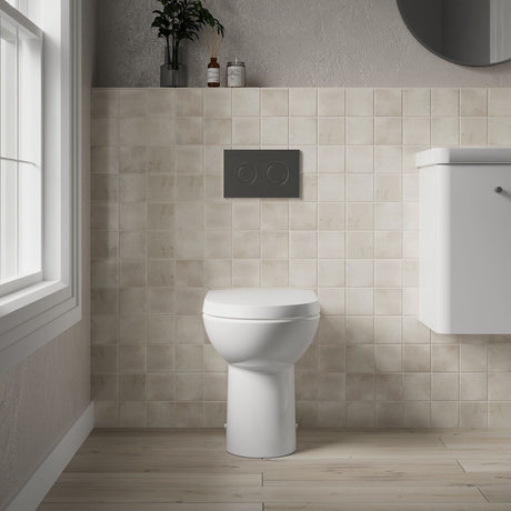 [BCBW006P] Comfort Height Back To Wall Toilet Pan  - 455 x 375 x 545mm - Lifestyle 1