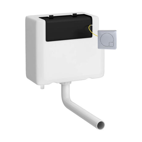 [BCC8M01B] Balterley Universal Water Saving Dual Flush Bottom Inlet with Square Flush Plate - Chrome - Cutout
