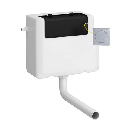 [BCC8M01] Balterley Universal Water Saving Dual Flush Side Inlet with Square Flush Plate - Chrome/White - Cutout