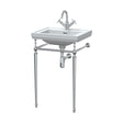 [BCCL502] Traditional 1 Tap Hole Fireclay Basin with Luxury Wash Stand & Bottle Trap  - 500mm - Chrome - Cutout