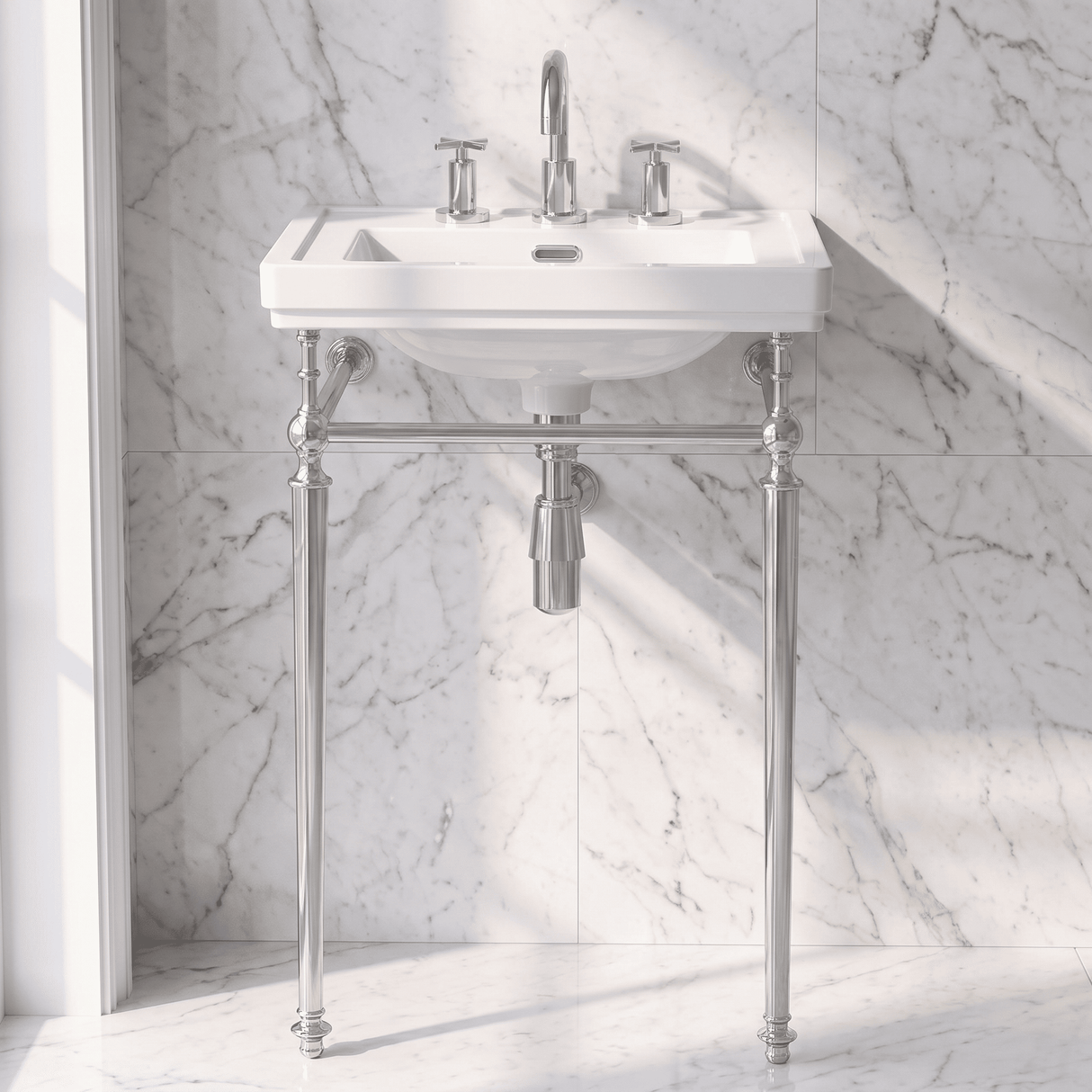 [BCCL532] Swynnerton Traditional Ceramic Basin, Choice of Number of Tap Holes - Silo