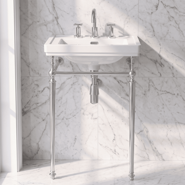 [BCCL532] Swynnerton Traditional Ceramic Basin, Choice of Number of Tap Holes - Silo