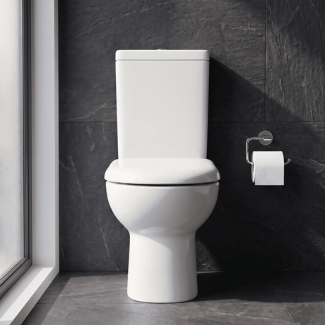 [BCCP003] Modern Bathroom Design Toilet Pan with Cistern and Fittings , 745 x 360 x 620mm, White - Silo