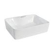 [BCCT119] Balterley Modern Bathroom Rectangular Soft Square Vessel Basin for Countertop Use, White Vitreous China, 485 mm - Cutout