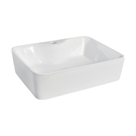 [BCCT119] Balterley Modern Bathroom Rectangular Soft Square Vessel Basin for Countertop Use, White Vitreous China, 485 mm - Cutout