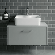 [BCCT119] Balterley Modern Bathroom Rectangular Soft Square Vessel Basin for Countertop Use, White Vitreous China, 485 mm - Silo