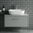 [BCCT158] Contemporary Soft Rectangular Countertop Basin - Gloss White Ceramic Vessel Without Overflow - Silo