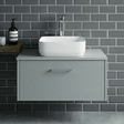 [BCCT163] Balterley Modern Bathroom Square Vessel Basin for Countertop, White Vitreous China, Contemporary Style, 365 mm - Silo