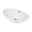 [BCCT166] Balterley Modern Bathroom Countertop Vessel Basin, Round, Contemporary Style, White, 588 x 390 x 195 mm - Cutout