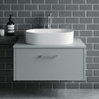 [BCCT169] Contemporary Oval Countertop Basin - Gloss White Ceramic Vessel Without Overflow - Silo