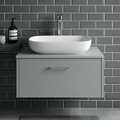 [BCCT181] Balterley Nova Contemporary Rectangular Bathroom Countertop Basin, Soft Square Design, White, 520 mm - Silo