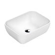 [BCCT258] Balterley Nova Contemporary Square Bathroom Countertop Basin, Soft Square Design, Matt White, 455 mm - Cutout