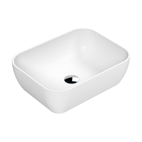 [BCCT258] Balterley Nova Contemporary Square Bathroom Countertop Basin, Soft Square Design, Matt White, 455 mm - Cutout