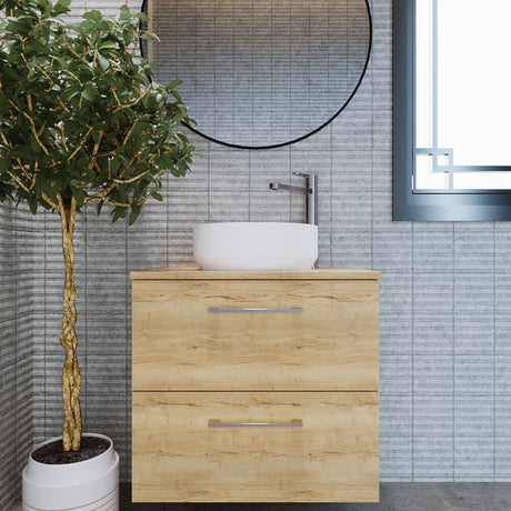 [BCCT262] Balterley Nova Contemporary Round Bathroom Countertop Basin, Stylish Rounded Design, Matt White, 350 mm - Lifestyle 1