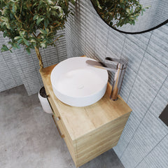 [BCCT262] Balterley Nova Contemporary Round Bathroom Countertop Basin, Stylish Rounded Design, Matt White, 350 mm - Lifestyle 2