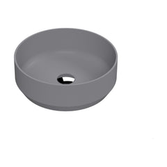 [BCCT362] Balterley Nova Round Countertop Vessel Basin for Bathroom & Cloakroom, Ceramic Fireclay, Matt Grey, 350 x 350 x 120 mm - Cutout