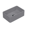 [BCCT379] Balterley Nova Rectangular Countertop Vessel Basin for Bathroom & Cloakroom, Ceramic Fireclay, Matt Grey, 365 x 235 x 120 mm - Cutout