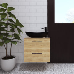 [BCCT459] Balterley Nova Oval Countertop Vessel Basin for Bathroom & Cloakroom, Durable Ceramic Fireclay, Matt Black, 615 x 360 x 155 mm - Lifestyle 1