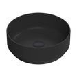 [BCCT462] Balterley Nova Round Countertop Vessel Basin for Bathroom & Cloakroom, Ceramic Fireclay, Matt Black, 350 mm - Cutout