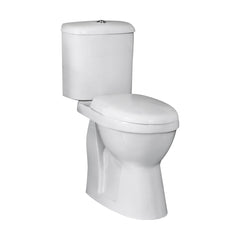 [BCDOC500] Dual Flush Comfort Height Toilet Pan, Cistern & Soft Close Seat - White - Cutout