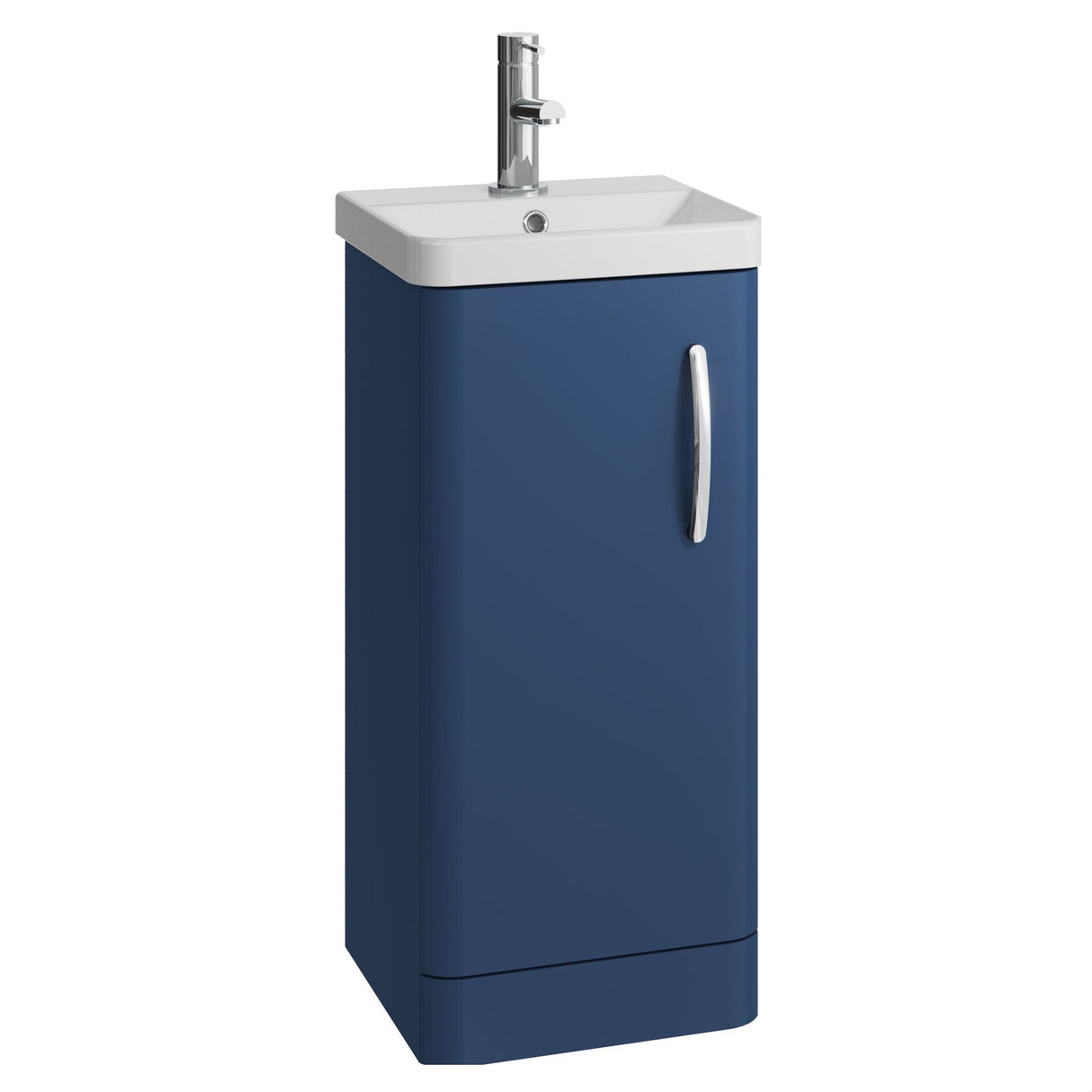 [BCDRF40AB] Handsacre Contemporary 1 Door Floor Standing Vanity Unit with Basin - Choice of Colour - Cutout