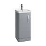 [BCDRF40GR] Handsacre Contemporary 1 Door Floor Standing Vanity Unit with Basin - Choice of Colour - Cutout