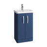 [BCDRF50AB] Handsacre Contemporary 2 Door Floor Standing Vanity Unit with Basin - Choice of Size and Colour - Cutout