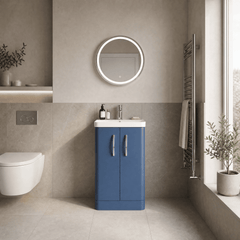 [BCDRF50AB] Handsacre Contemporary 2 Door Floor Standing Vanity Unit with Basin - Choice of Size and Colour