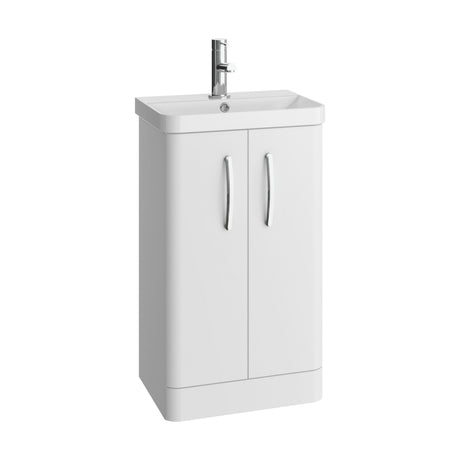 [BCDRF50WH] Handsacre Contemporary 2 Door Floor Standing Vanity Unit with Basin - Choice of Size and Colour - Cutout