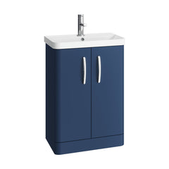 [BCDRF60AB] Handsacre Contemporary 2 Door Floor Standing Vanity Unit with Basin - Choice of Size and Colour - Cutout