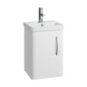 [BCDRW40WH] Handsacre Contemporary 1 Door Wall Hung Vanity Unit with Basin - Choice of Colour - Cutout