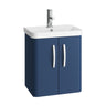 [BCDRW50AB] Handsacre Contemporary 2 Door Wall Hung Vanity Unit with Basin - Choice of Size and Colour - Cutout