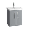 [BCDRW50GR] Handsacre Contemporary 2 Door Wall Hung Vanity Unit with Basin - Choice of Size and Colour - Cutout