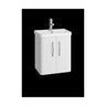 [BCDRW50WH] Handsacre Contemporary 2 Door Wall Hung Vanity Unit with Basin - Choice of Size and Colour - Cutout