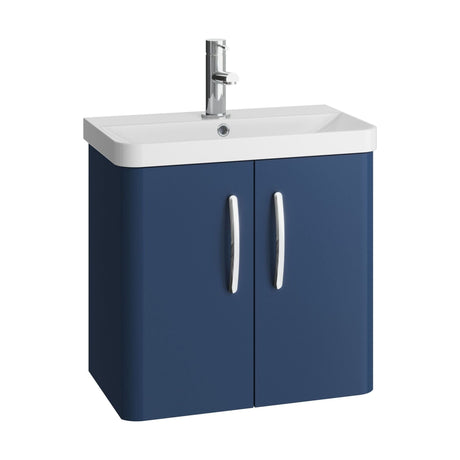 [BCDRW60AB] Handsacre Contemporary 2 Door Wall Hung Vanity Unit with Basin - Choice of Size and Colour - Cutout