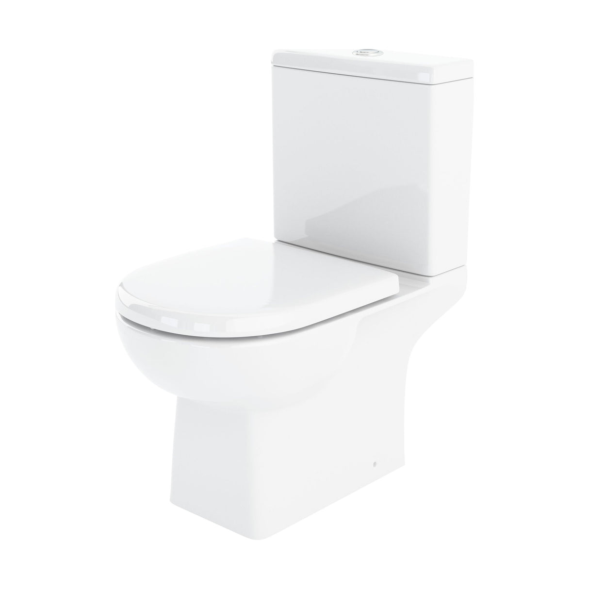 [BCDS004] Modern Bathroom Close Coupled Toilet , 810mm x 400mm, White - Cutout