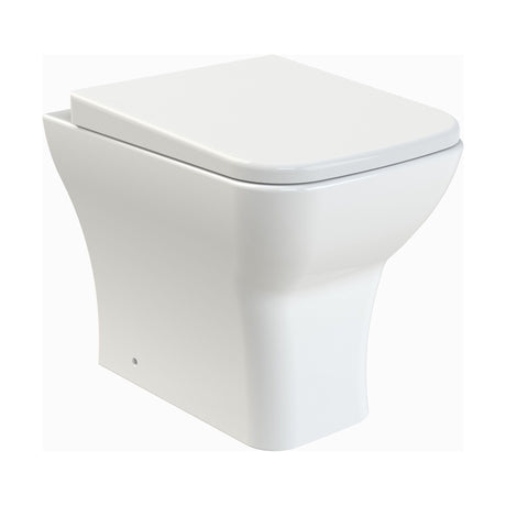 [BCFR406] Hilderstone Modern Back to Wall Toilet Pan with Soft Close Seat - Cutout
