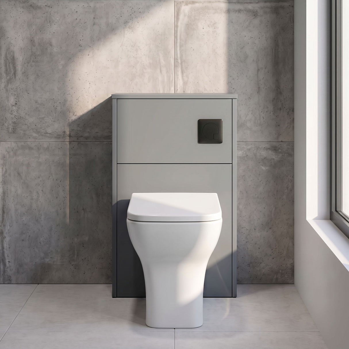 [BCFR406] Hilderstone Modern Back to Wall Toilet Pan with Soft Close Seat - Silo