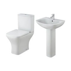 [BCFR410] Balterley Hilderstone Ceramic Bathroom Suite - Toilet and Basin - Cutout